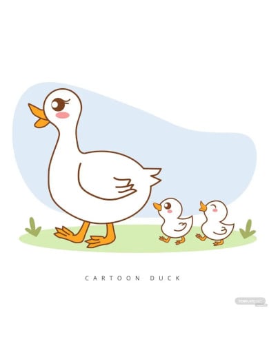 cartoon duck vector