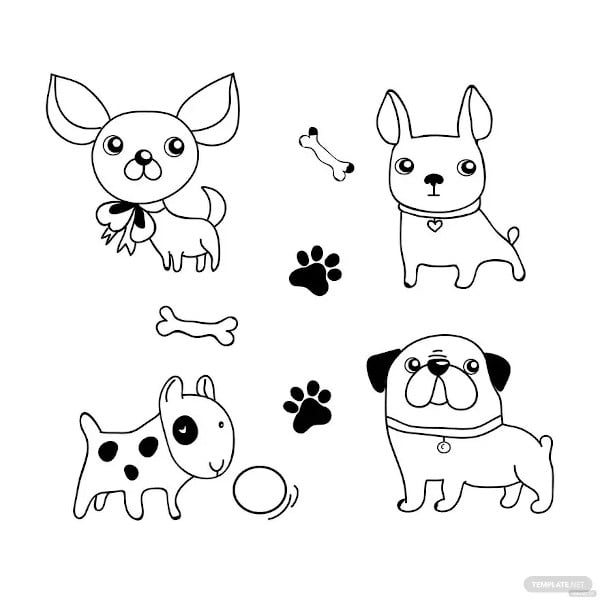 dog doodle vector