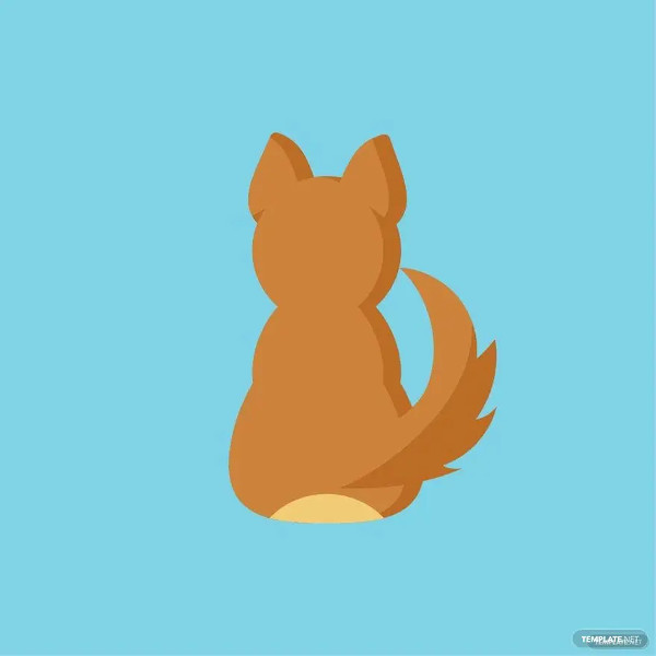 dog tail vector