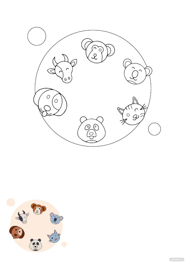 free kids animal coloring pages