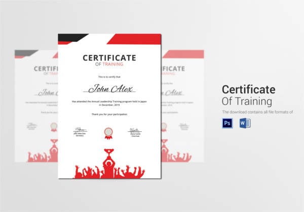 prize winner training certificate template