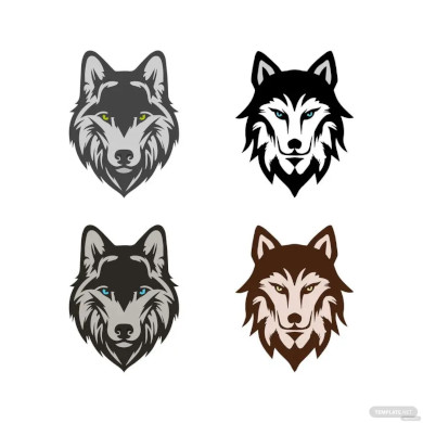 wolf head template