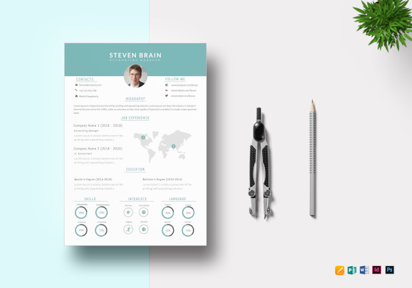 accounting manager basic resume template