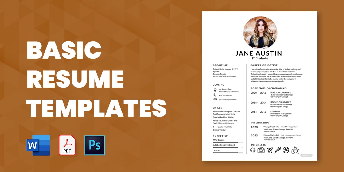 Basic or Simple Resume Templates [Word & PDF] Free Download