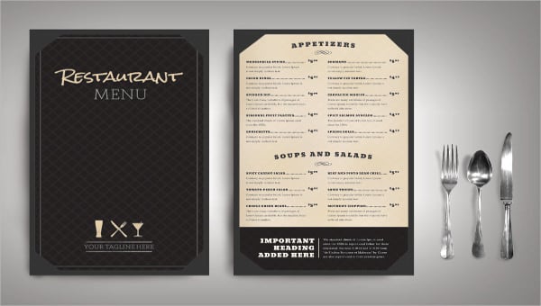 restaurant menu templates for photoshop