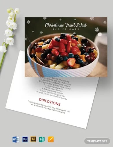 christmas recipe card template