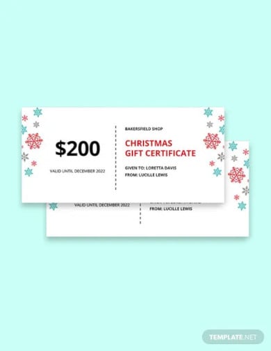 creative christmas gift certificate template