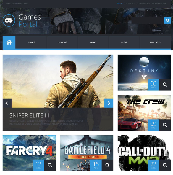 stunning game portal wordpress website theme 75