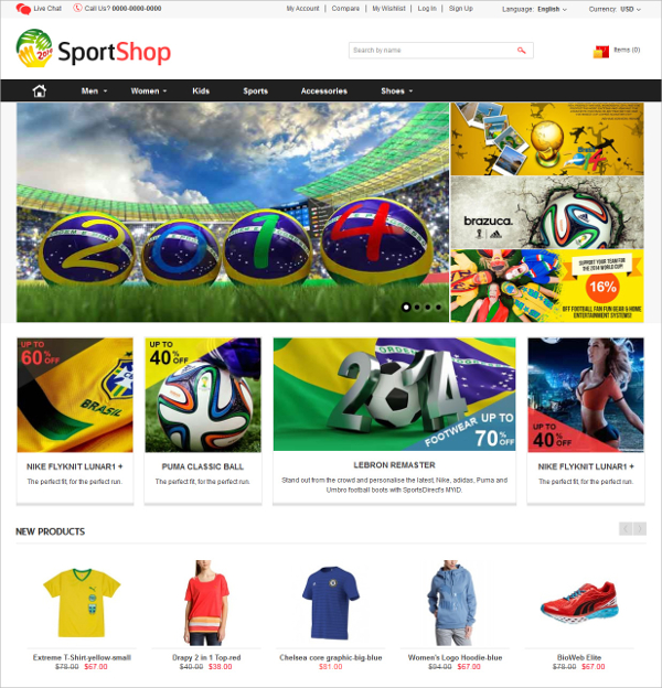 Sport Store Magento Theme