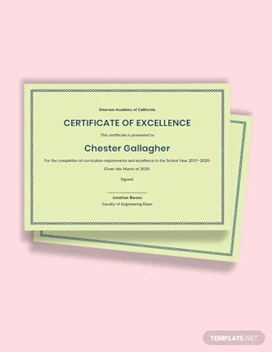 academic certificate template