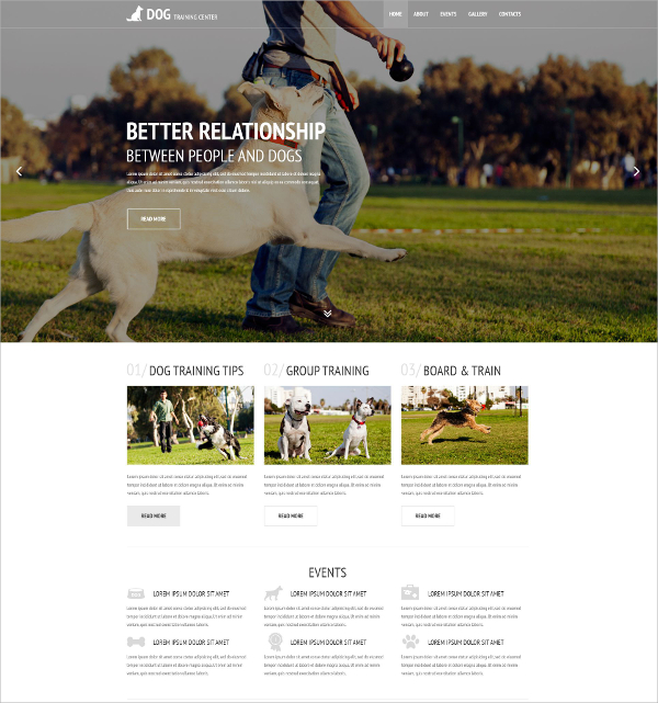 Dog Training Website Template