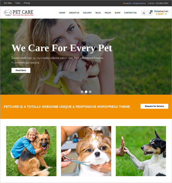 wordpress multipurpose pet website theme