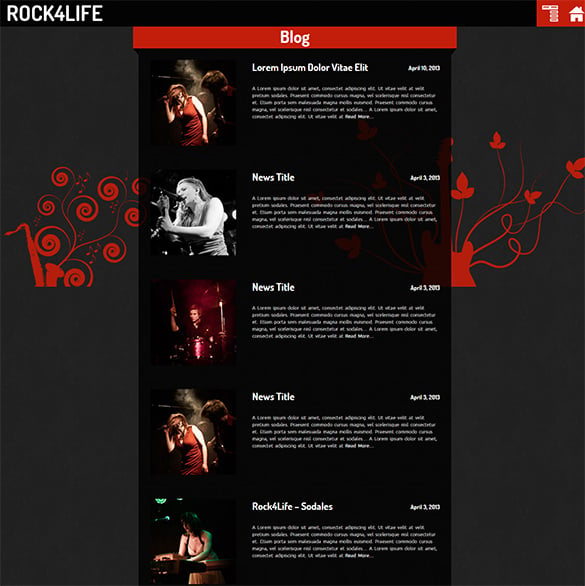 rock4life wordpress website template