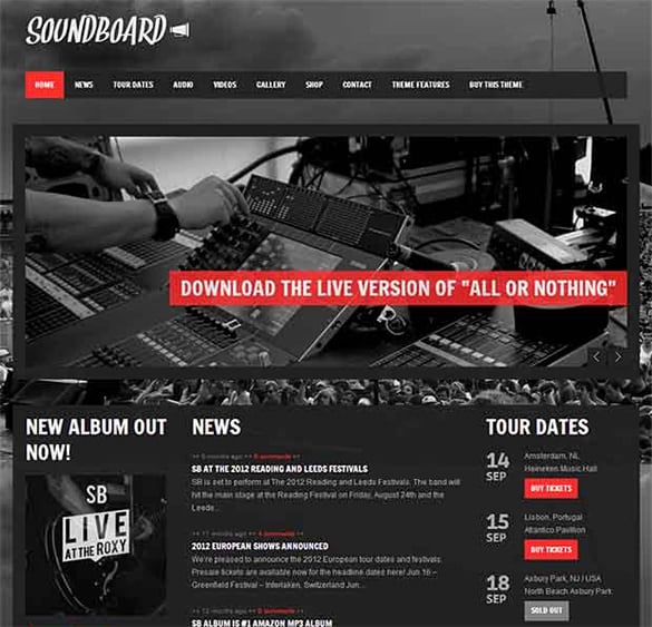 soundboard wordpress website template