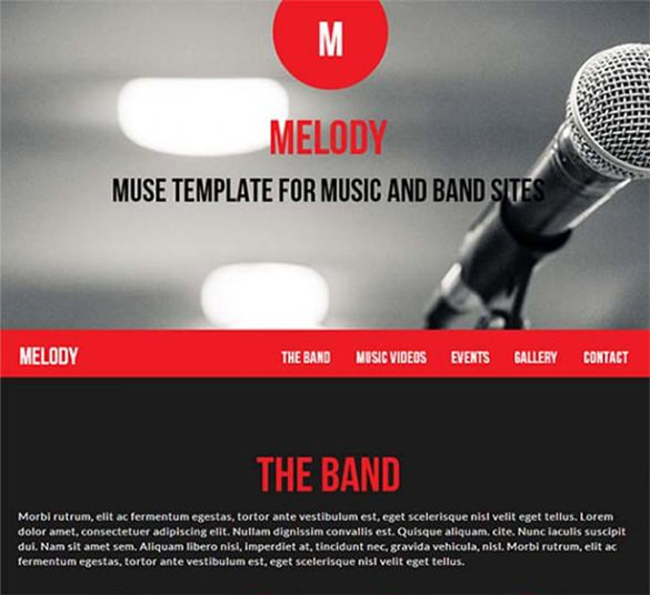 melody html website template