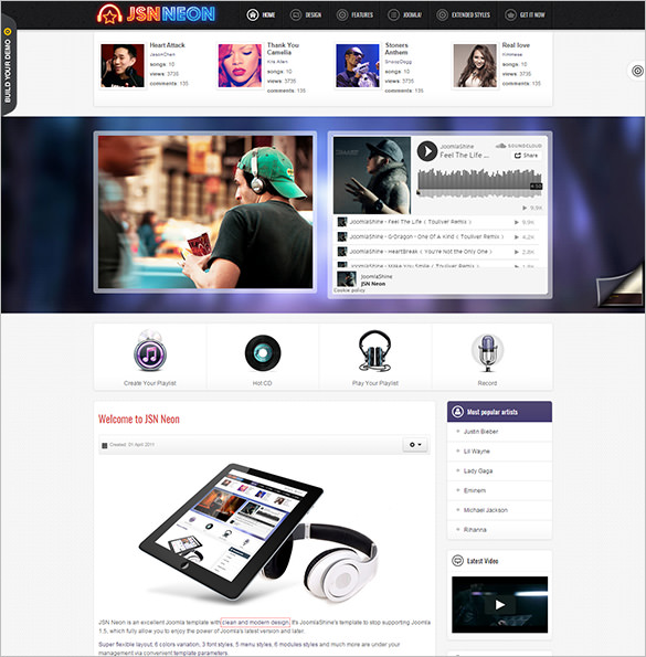 27+ Music Joomla Themes & Templates