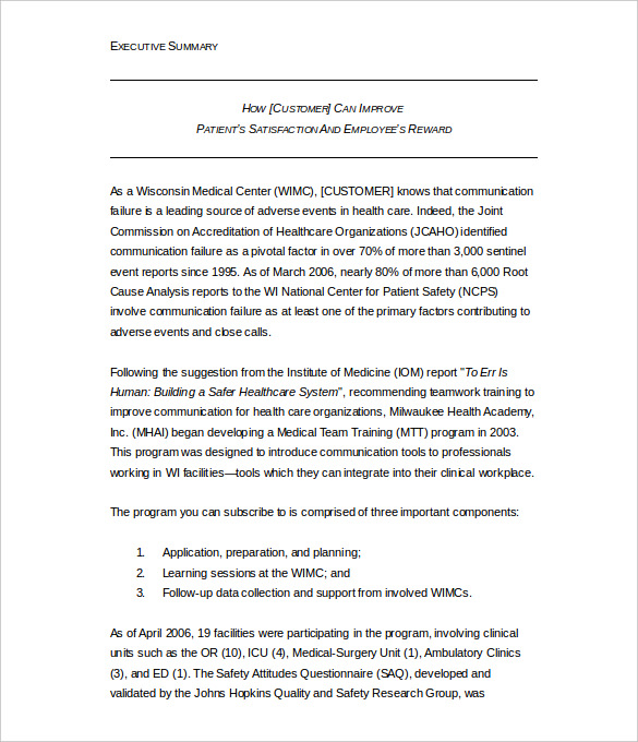 34 Executive Summary Templates Free Sample Example Format Download 