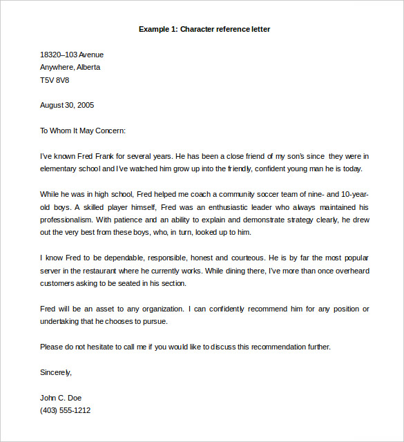 42+ Reference Letter Templates - PDF, DOC | Free & Premium ...