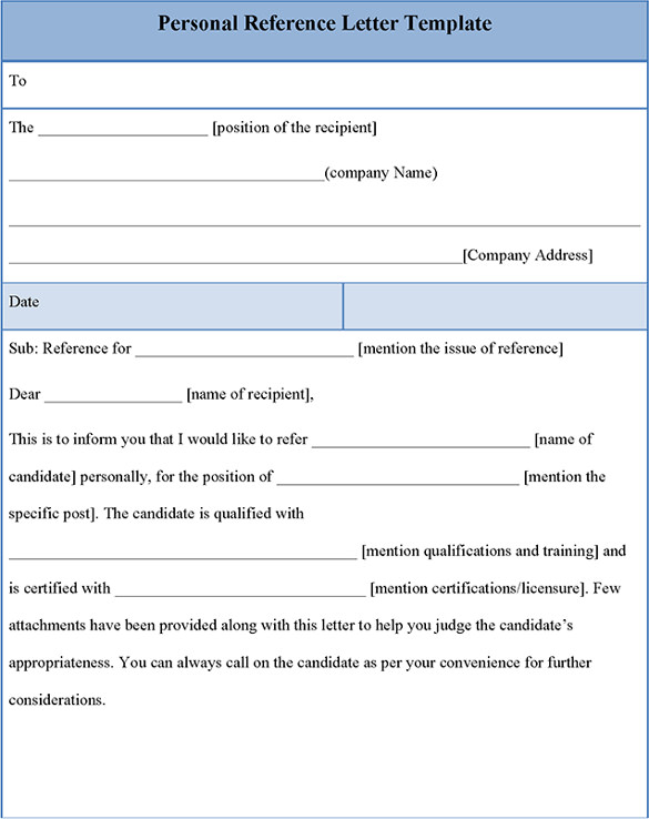 28+ Reference Letter Template – Free Sample, Example ...