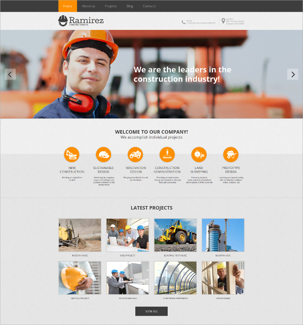 construction industry html website template 139