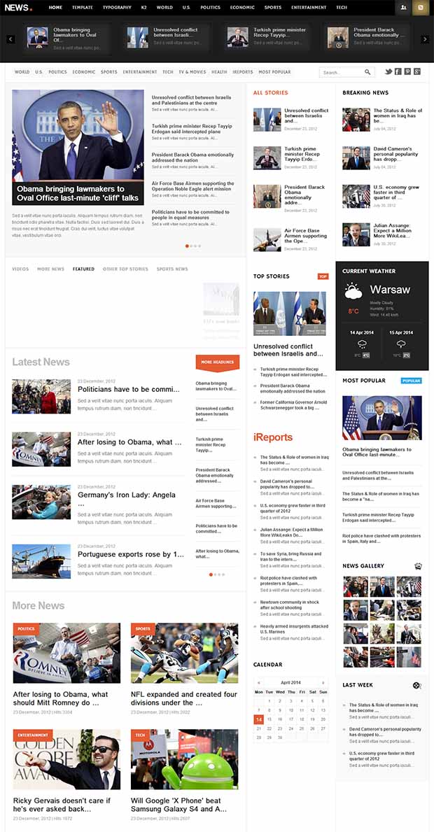 20+ Best Premium News Website Templates