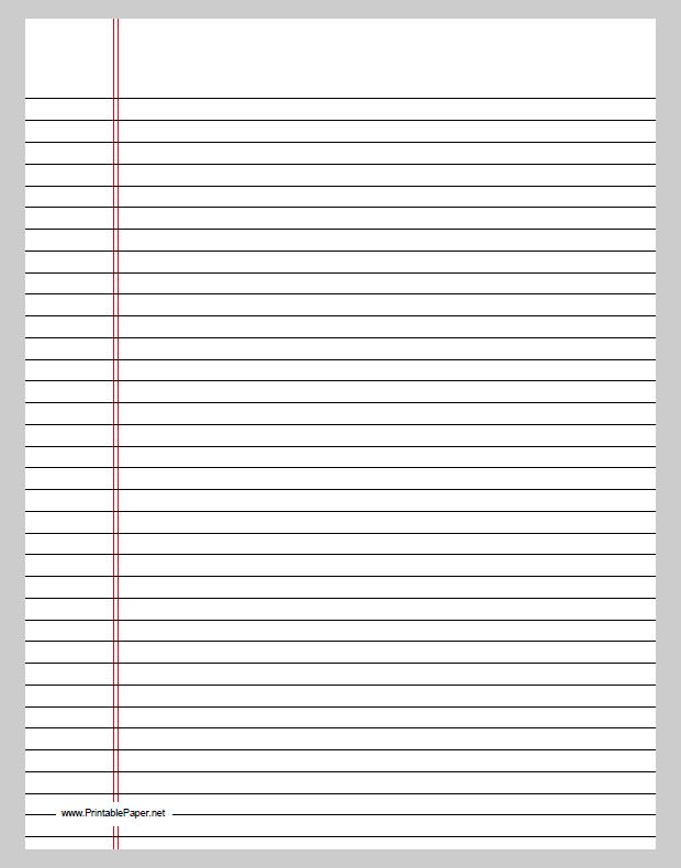 Ambitious Printable Lined Paper Template Derrick Website