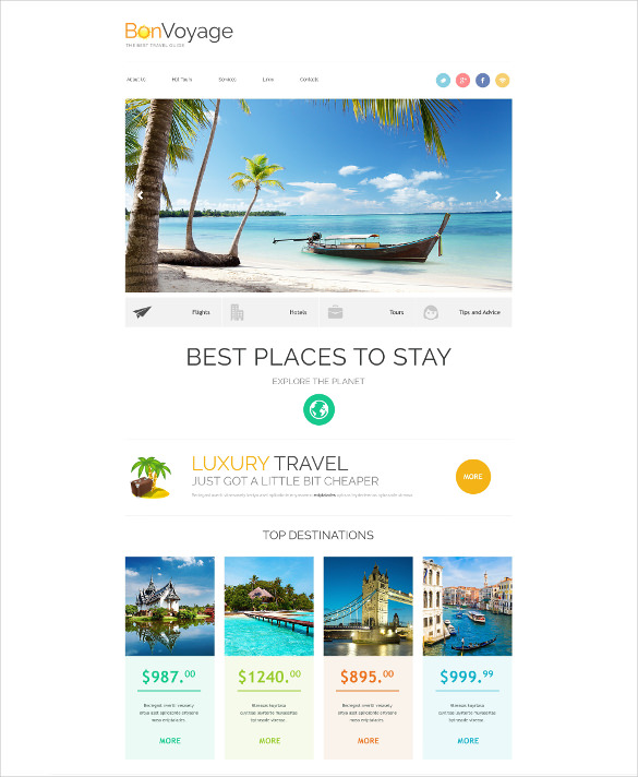 Best Premium Travel Agency Templates, Top Free themes for Travel ...
