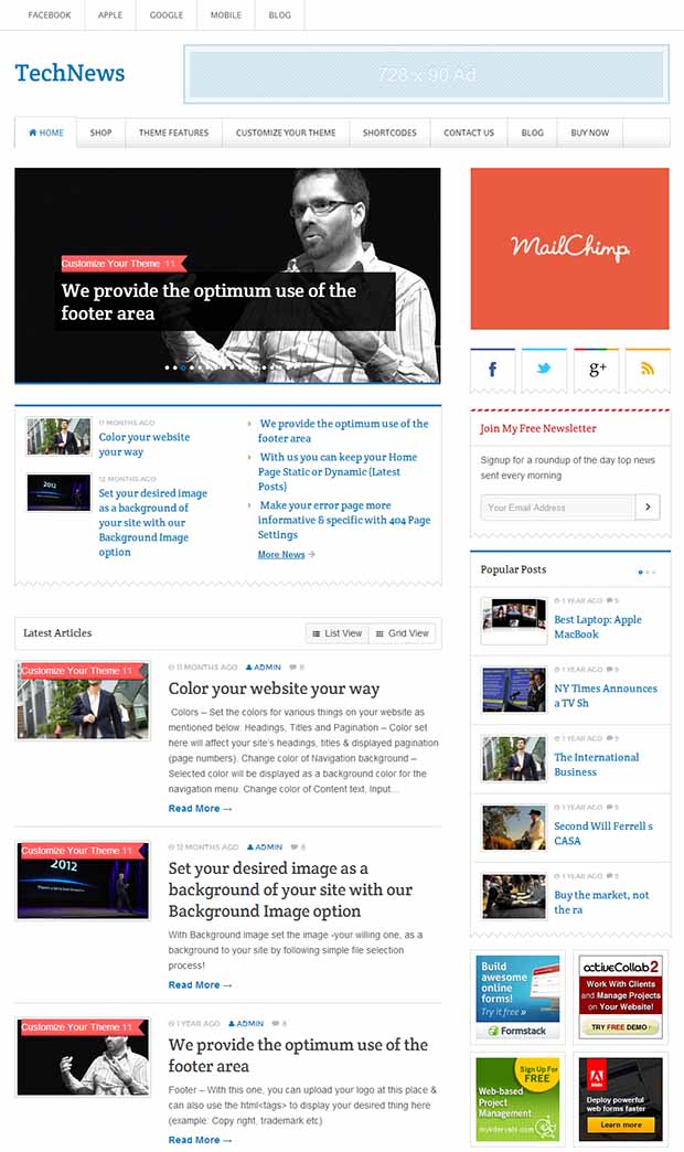 20+ Best Premium News Website Templates
