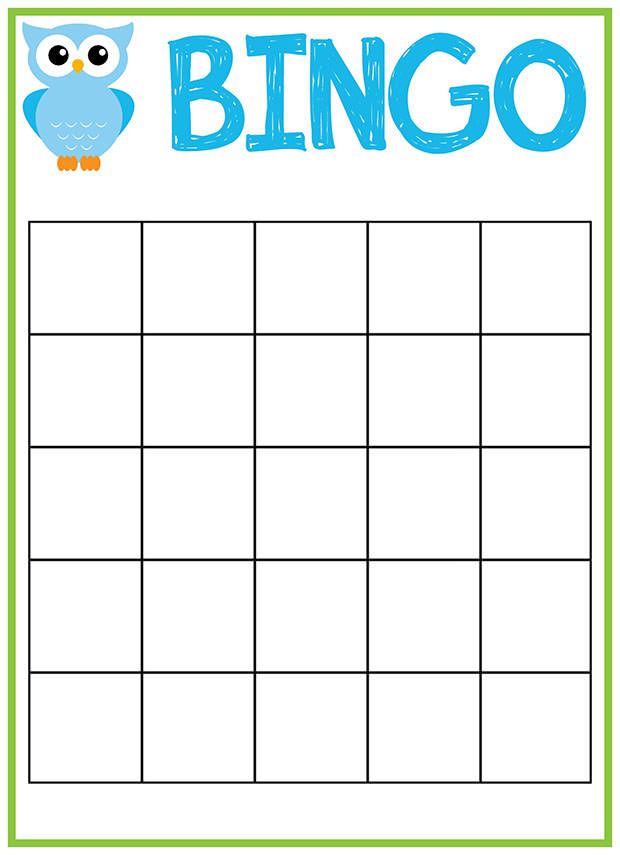 Blank Bingo Template Pdf