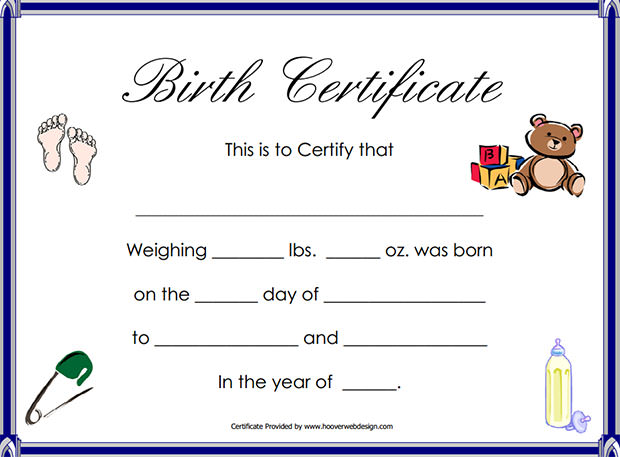 Birth Certificate Template 44+ Free Word, PDF, PSD