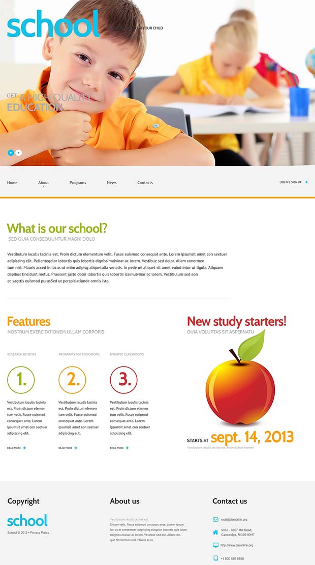 25+ Best Premium School Website Templates | Free & Premium Templates