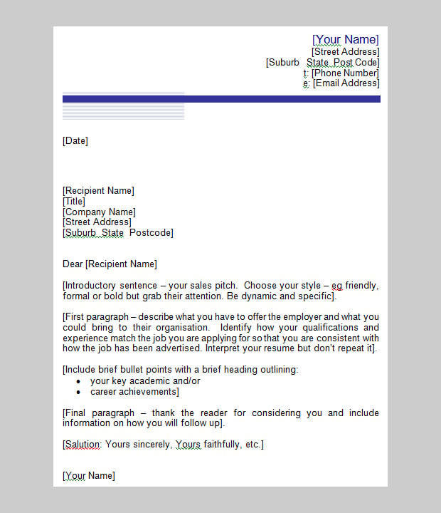 cover letter in pages