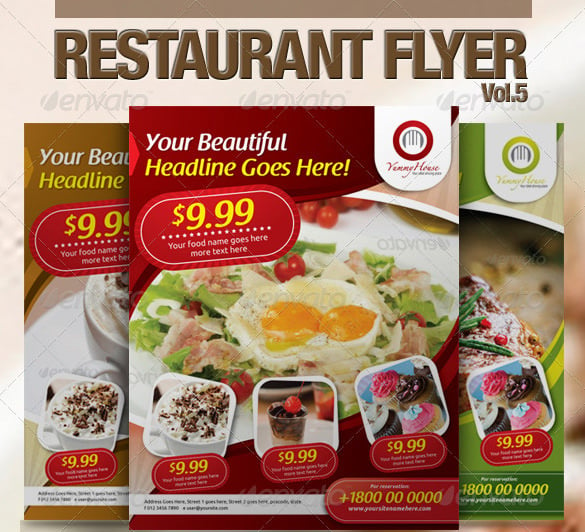 amazing flyer template for bistro