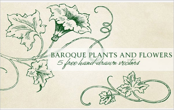 baroque plants and flowers