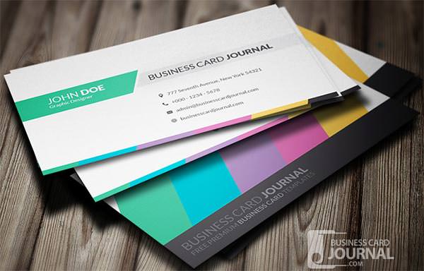 clean creative multicolor business card template
