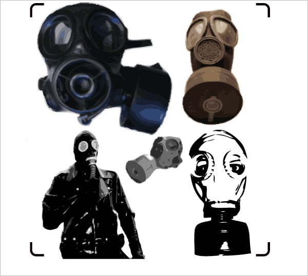 free gas mask vectors