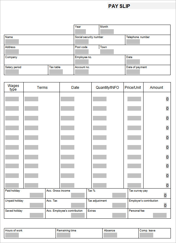 pay jamaica template slip Pay Templates Examples  Samples,  Stub Formats  & 24