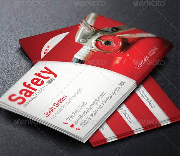 safety service business card template