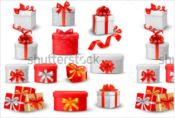 set of colorful gift boxes vector