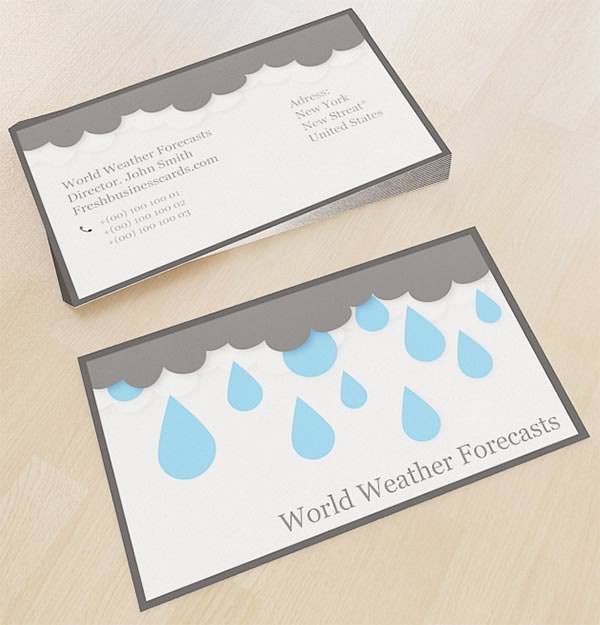 weather business card