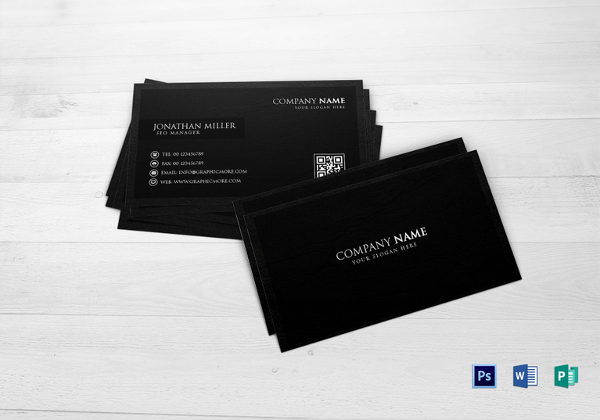 black business card