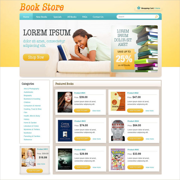 Free 15+ Book Store Website Themes & Templates