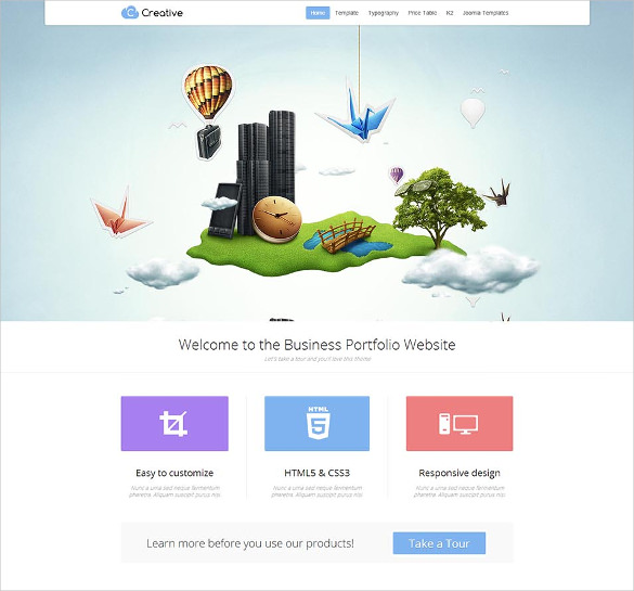 creative parallax joomla template