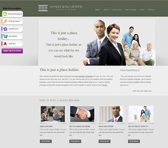 law firm website template
