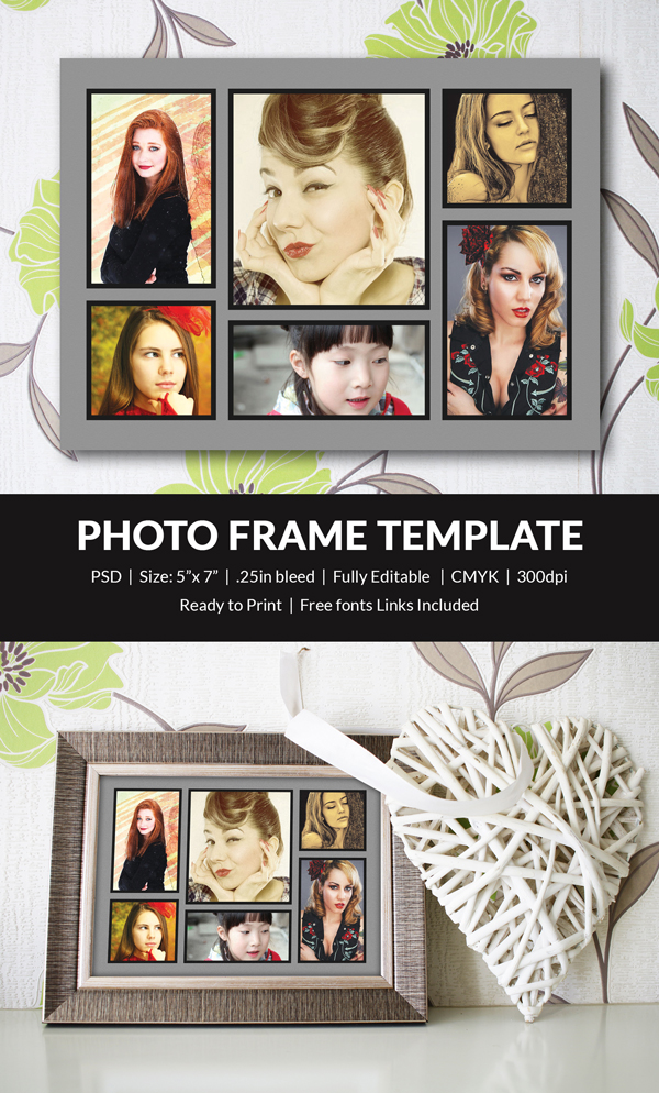 Photo Frame Template 32+ Free Printable, JPG, PSD, ESI, Indesign