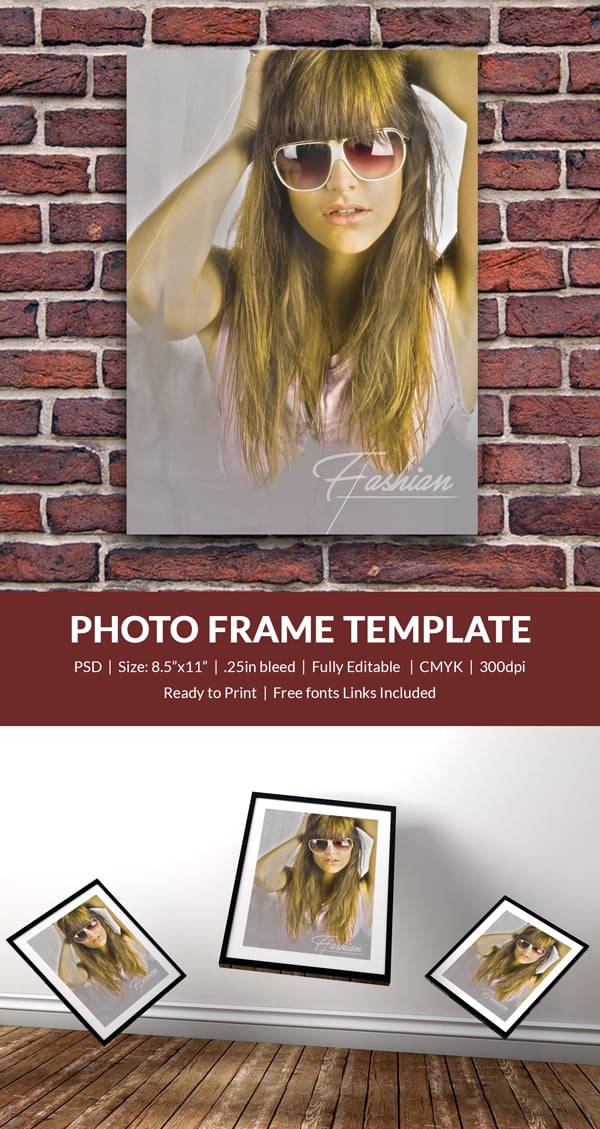 Photo Frame Template 32+ Free Printable, JPG, PSD, ESI, Indesign