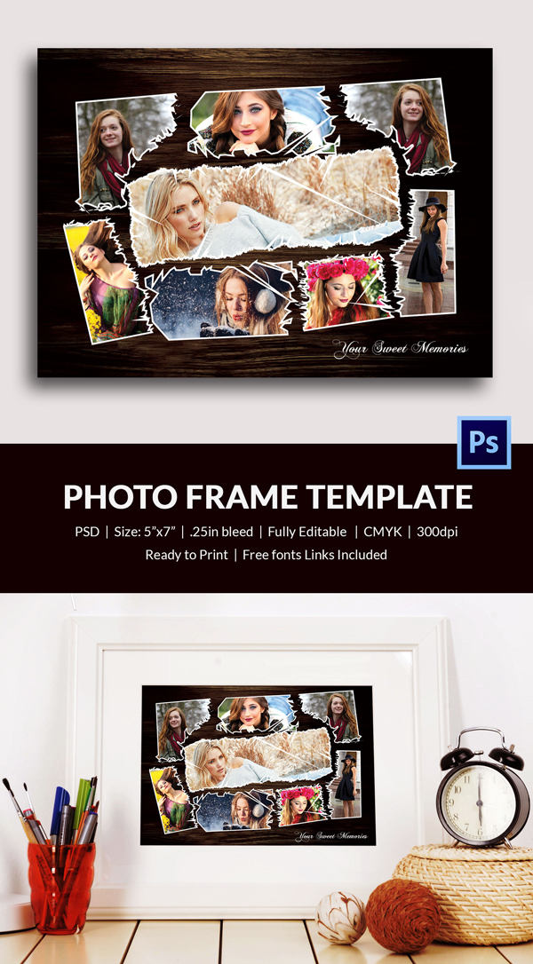 Photo Frame Template 32+ Free Printable, JPG, PSD, ESI, Indesign