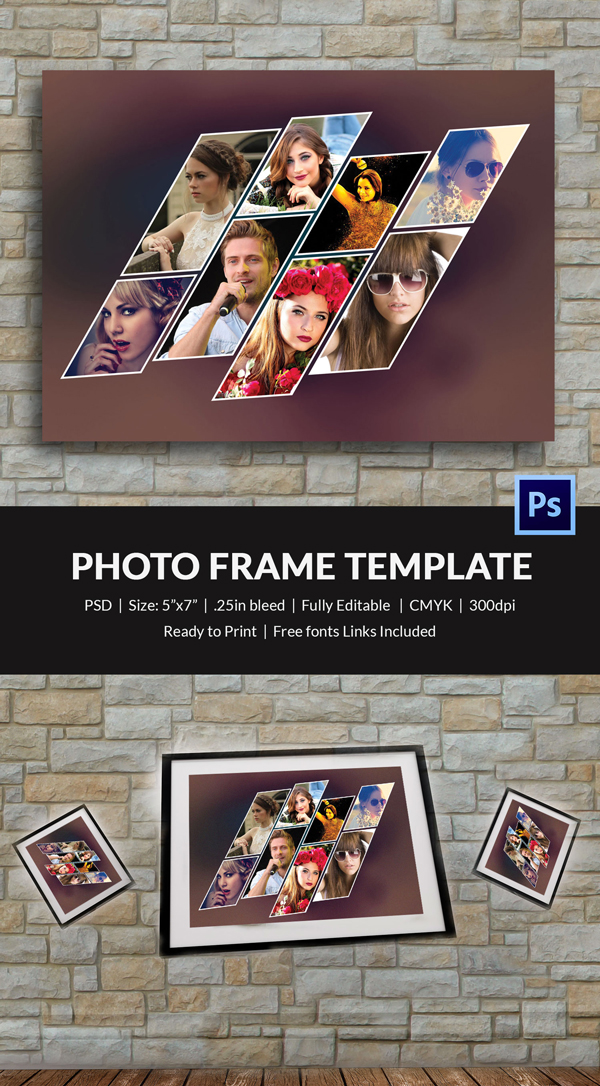 Photo Frame Template 32+ Free Printable, JPG, PSD, ESI, Indesign