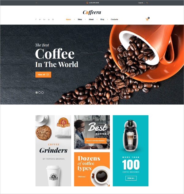 coffee ecommerce website woocommerce theme 70