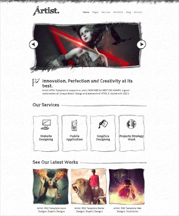 16+ Artists site Themes & Templates